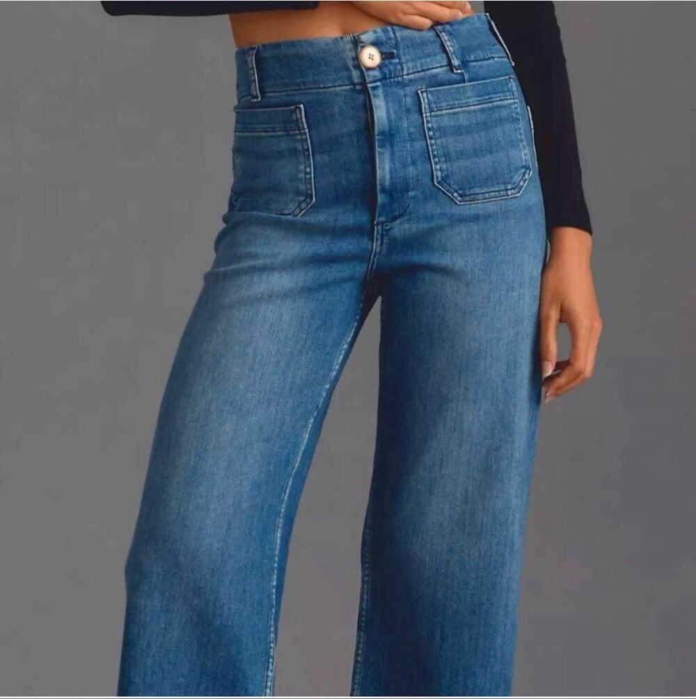 Maeve by AnthropologieColette Crop High-Rise Wide-Leg Jeans 26